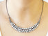 Pave Diamond And Rainbow Moonstone Necklace with Clasp, (DNK-005)